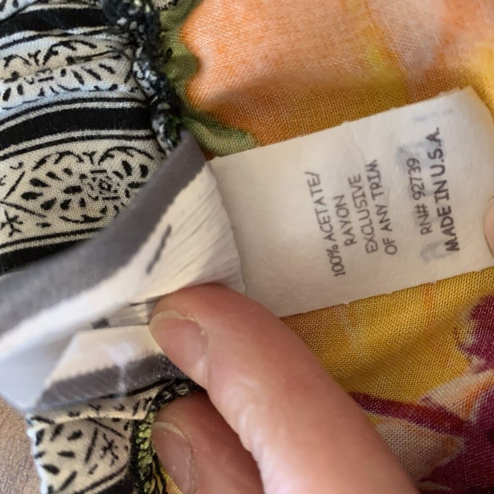 Staley Gretzinger Patchwork Maxi Skirt Boho Cottagecore Colorful Elastic Waist - Picture 8 of 9
